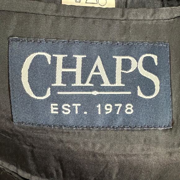 Chaps 100% Wool Navy Blue Gold Buttons Vented Preppy Blazer Men's Size 44L - Picture 12 of 13